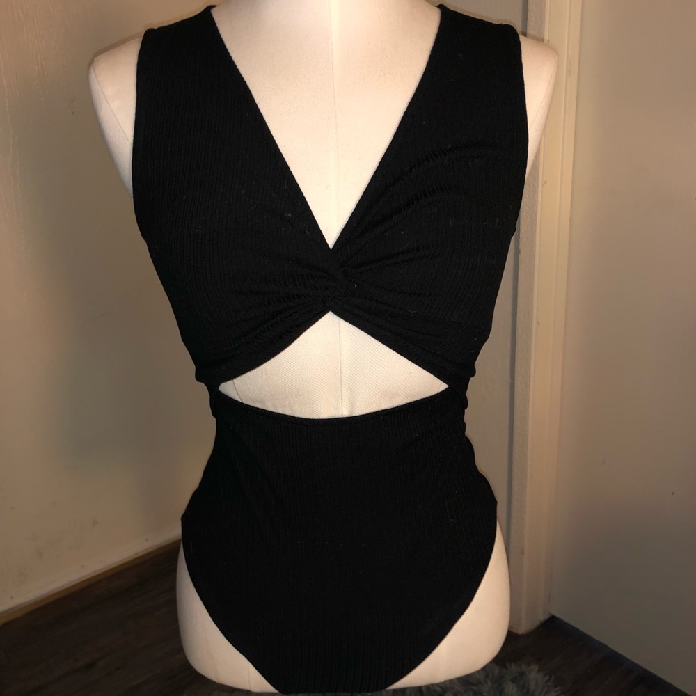 Cut Out Black Onsie